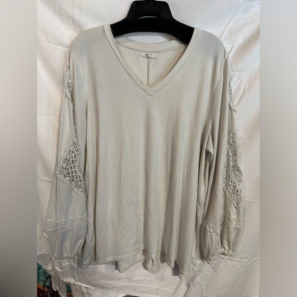 Maurices Plus Size Ivory Sweater - Unique sleeve detail